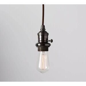 Pottery Barn Pendant Plug In Bulb Kit Bronze Braided Cord 4307666 Lighting New